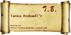 Tanka Bodomér névjegykártya